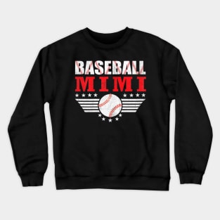 Womens Womens Baseball Mimi Ball Mimi Mothers Day Crewneck Sweatshirt